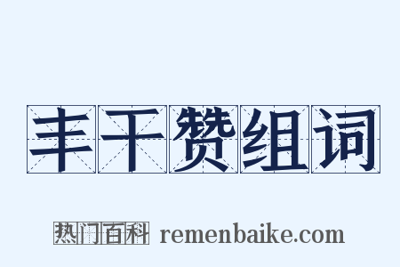 丰干赞组词是什么意思的图片